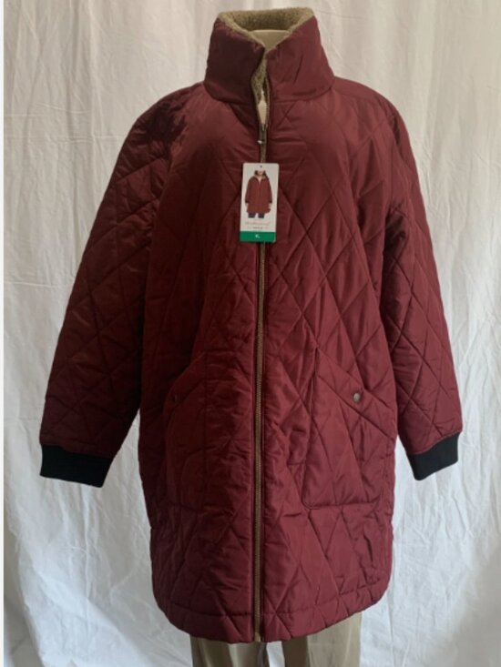 Weatherproff Vintage Jackets & Blazers - New Weatherproof Vintage Women’s Quilted Puffer Coat, Burgundy, Size XL